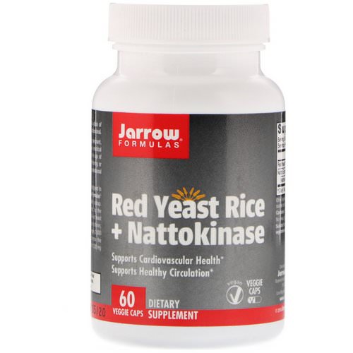 Jarrow Formulas, Red Yeast Rice + Nattokinase, 60 Veggie Caps Review