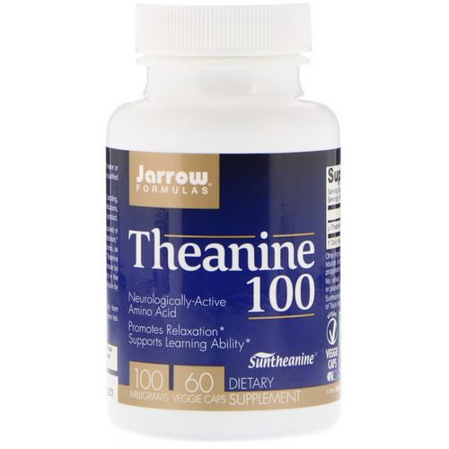 Jarrow Formulas, Theanine 100, 100 mg, 60 Veggie Caps Review