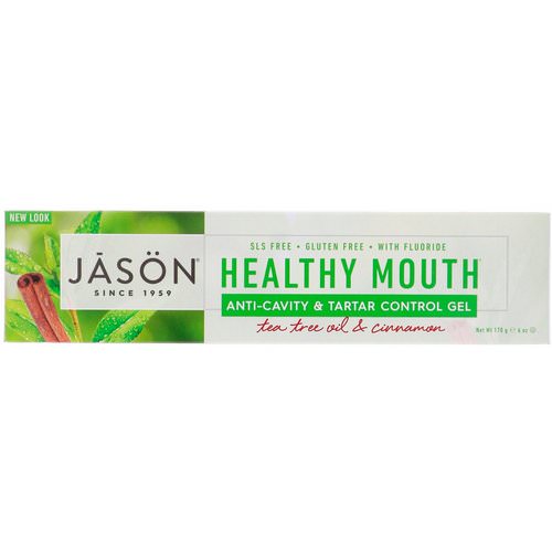 Jason Natural, Healthy Mouth, Anti-Cavity & Tartar Control Gel, Tea Tree Oil & Cinnamon, 6 oz (170 g) Review