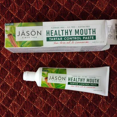 Jason Natural, Healthy Mouth, Tartar Control Paste, Tea Tree Oil & Cinnamon, 4.2 oz (119 g) Review