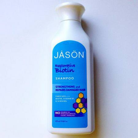 Jason Natural, Restorative Biotin Shampoo, 16 fl oz (473 ml) Review