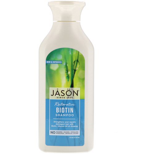 Jason Natural, Restorative Biotin Shampoo, 16 fl oz (473 ml) Review
