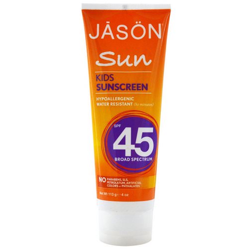 Jason Natural, Sun, Kids Sunscreen, SPF 45, 4 oz (113 g) Review