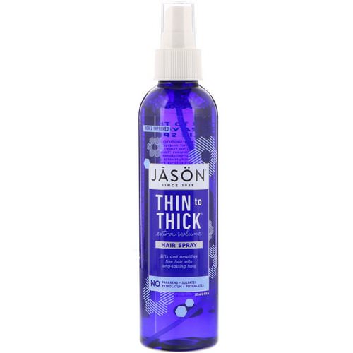 Jason Natural, Thin to Thick, Extra Volume Hair Spray, 8 fl oz (237 ml) Review
