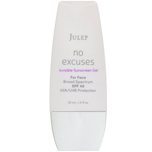 Julep, No Excuses, Invisible Sunscreen Gel, SPF 40, 1 fl oz (30 ml) Review
