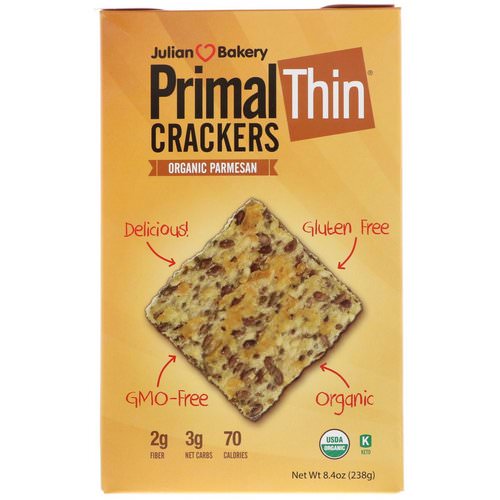 Julian Bakery, Primal Thin Crackers, Organic Parmesan, 8.4 oz (238 g) Review