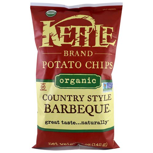 Kettle Foods, Organic Potato Chips, Country Style Barbeque, 5 oz (142 g) Review