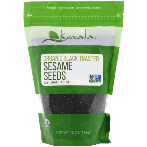 Kevala, Organic Black Toasted Sesame Seeds, Unhulled, 16 oz (454 g) Review