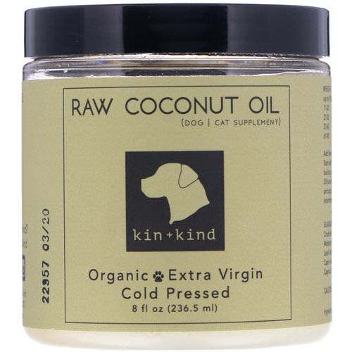 Kin+Kind, Raw Coconut Oil, Skin & Coat, 8 fl oz (236.5 ml) Review
