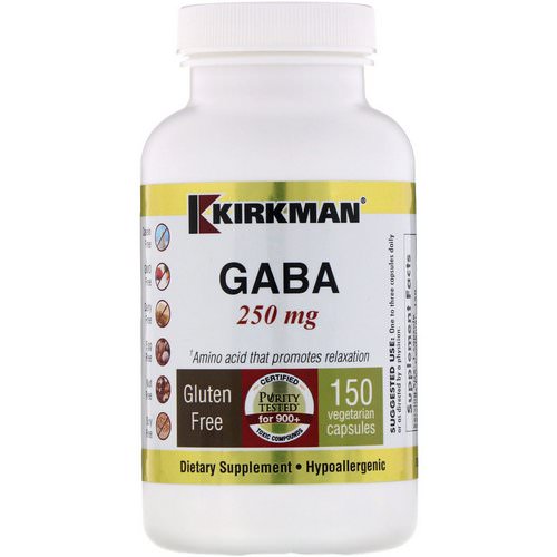 Kirkman Labs, GABA, 250 mg, 150 Vegetarian Capsules Review