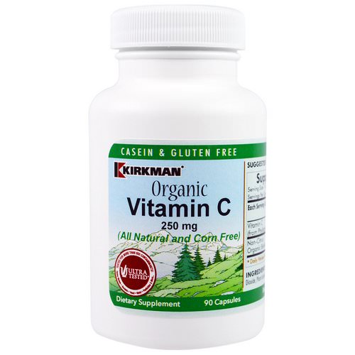 Kirkman Labs, Organic Vitamin C, 250 mg, 90 Capsules Review