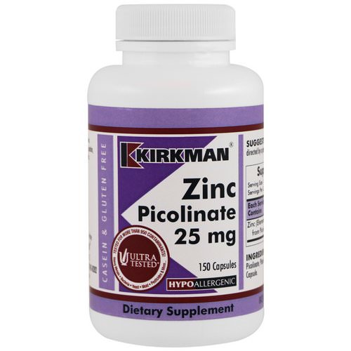 Kirkman Labs, Zinc Picolinate, 25 mg, 150 Capsules Review