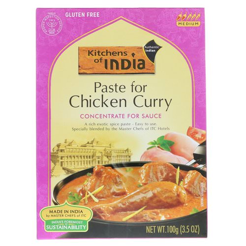 Kitchens of India, Paste for Chicken Curry, Concentrate For Sauce, Medium, 3.5 oz (100 g) Review