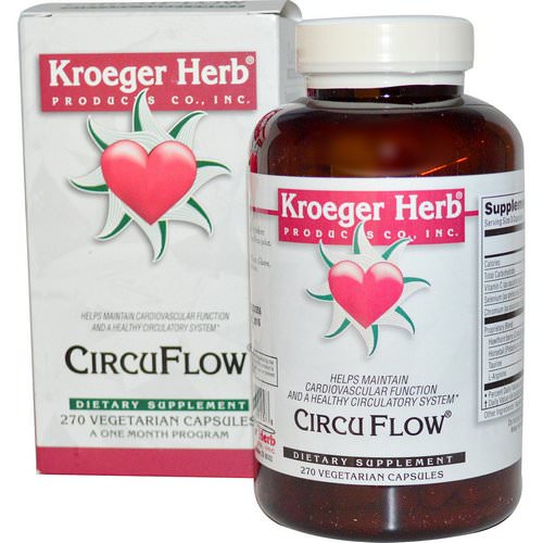 Kroeger Herb Co, CircuFlow, 270 Veggie Caps Review