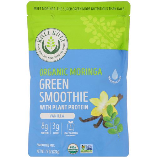 Kuli Kuli, Organic Moringa Green Smoothie With Plant Protein, Vanilla, 7.9 oz (224 g) Review