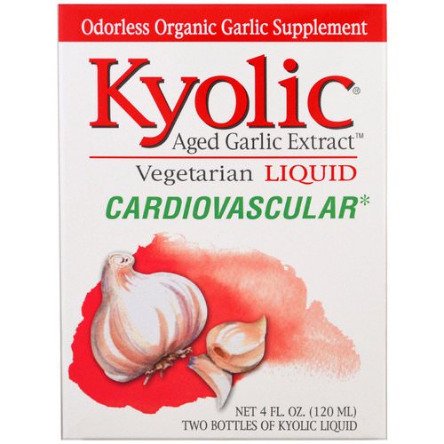 Kyolic, Aged Garlic Extract, Cardiovascular, Liquid, 2 bottles, 2 fl oz (60 ml) Each Review