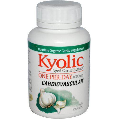 Kyolic, Aged Garlic Extract, One Per Day, Cardiovascular, 1000 mg, 60 Caplets Review