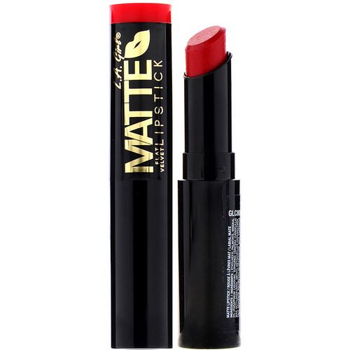 L.A. Girl, Matte Flat Velvet Lipstick, Gossip, 0.10 oz (3 g) Review