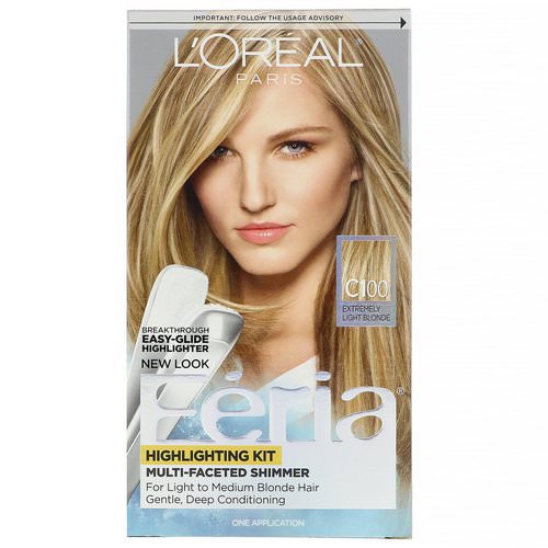 L'Oreal, Feria, Highlighting Kit, C100 Extremely Light Blonde, 1 Application Review