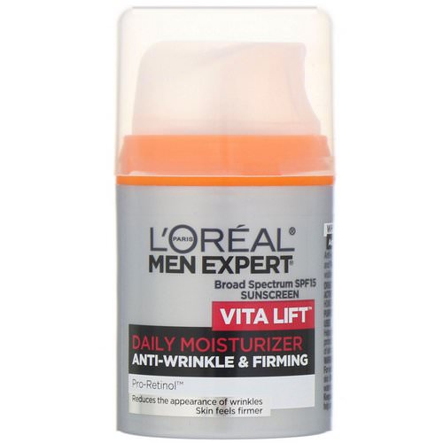 L'Oreal, Men Expert Anti-Wrinkle & Firming, Vita Lift Daily Moisturizer, SPF 15, 1.6 fl oz (48 ml) Review