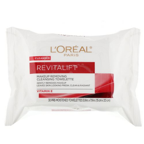 L'Oreal, Revitalift Makeup Removing Cleansing Towelettes, 30 Pre-Moistened Towelettes Review