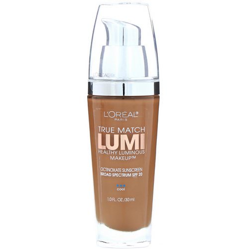 L'Oreal, True Match Healthy Luminous Makeup, SPF 20, C6 Soft Sable, 1 fl oz (30 ml) Review