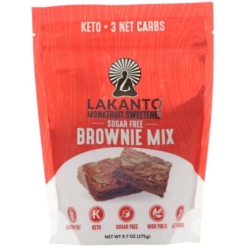 Lakanto, Monkfruit Sweetened Brownie Mix, Sugar Free, 9.7 oz (275 g) Review
