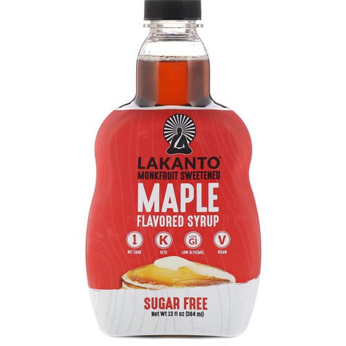 Lakanto, Monkfruit Sweetened Maple Flavored Syrup, 13 fl oz (384 ml) Review