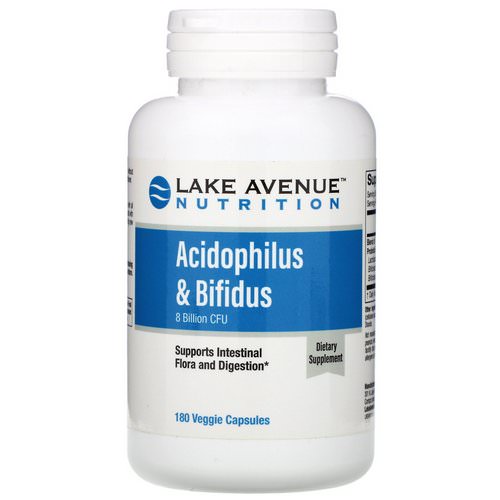 Lake Avenue Nutrition, Acidophilus & Bifidus, 8 Billion CFU, 180 Veggie Capsules Review