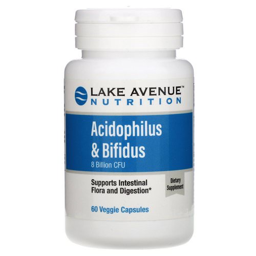 Lake Avenue Nutrition, Acidophilus & Bifidus, 8 Billion CFU, 60 Veggie Capsules Review