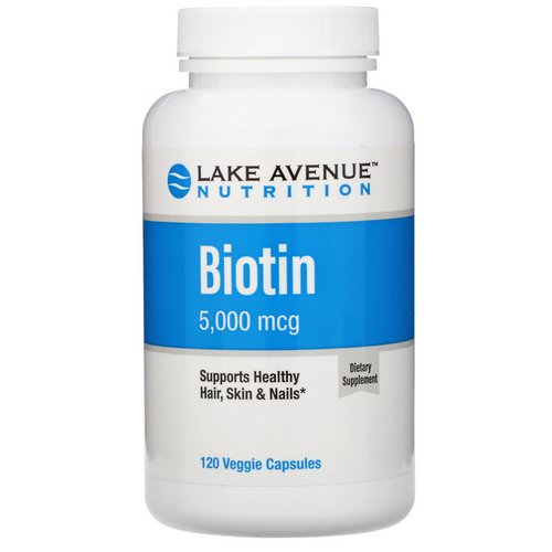 Lake Avenue Nutrition, Biotin, 5,000 mcg, 120 Veggie Capsules Review