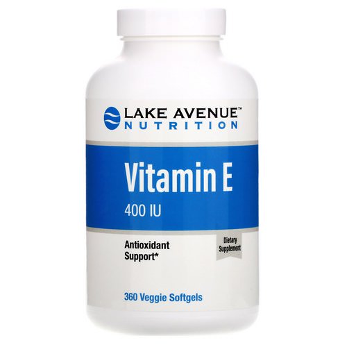 Lake Avenue Nutrition, Vitamin E, 400 IU, 360 Veggie Softgels Review
