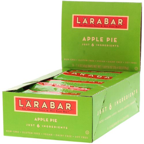 Larabar, Apple Pie, 16 Bars, 1.6 oz (45 g) Each Review