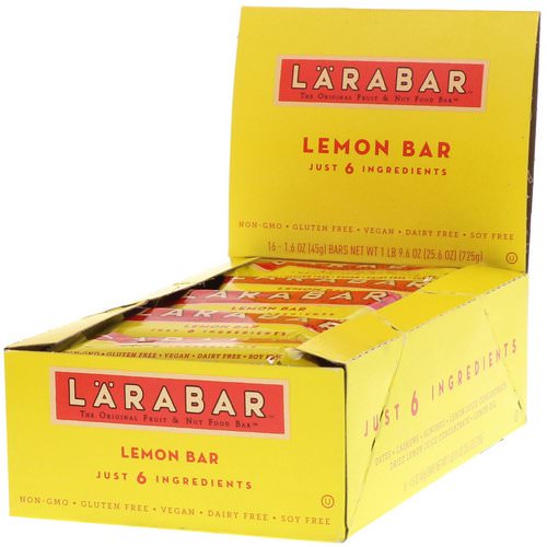Larabar, Lemon Bar, 16 Bars, 1.6 oz (45 g) Each Review