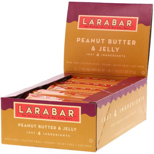 Larabar, Peanut Butter & Jelly, 16 Bars, 1.7 oz (48 g) Each Review