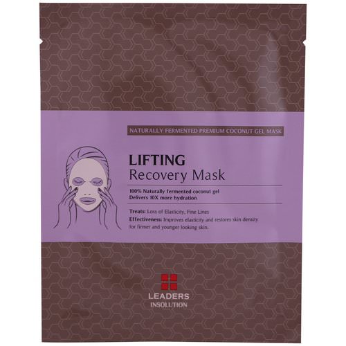 Leaders, Coconut Gel Lifting Recovery Mask, 1 Mask, 30 ml Review