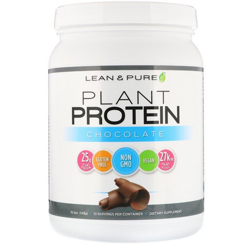 Lean & Pure, Plant Protein, Chocolate, 19.3 oz (548 g) Review