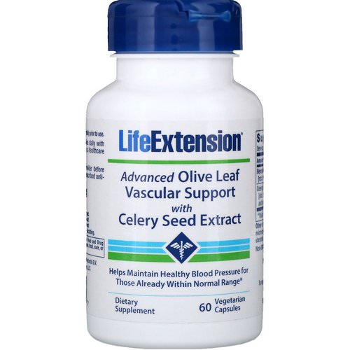 Life Extension, Advanced Olive Leaf Vascular Support with Celery Seed Extract, 60 Vegetarian Capsules Review