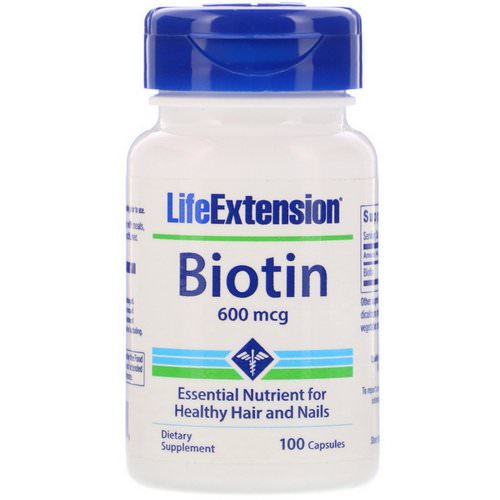 Life Extension, Biotin, 600 mcg, 100 Capsules Review