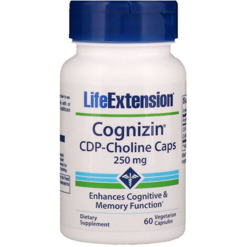 Life Extension, Cognizin, CDP-Choline Caps, 250 mg, 60 Vegetarian Capsules Review