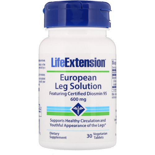 Life Extension, European Leg Solution, Featuring Certified Diosmin 95, 600 mg, 30 Vegetarian Tablets Review