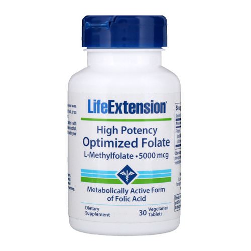 Life Extension, High Potency Optimized Folate, 5000 mcg, 30 Vegetarian Tablets Review