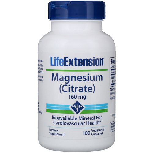 Life Extension, Magnesium (Citrate), 160 mg, 100 Vegetarian Capsules Review