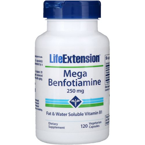 Life Extension, Mega Benfotiamine, 250 mg, 120 Vegetable Capsule Review