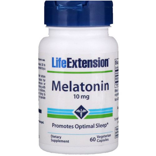 Life Extension, Melatonin, 10 mg, 60 Vegetarian Capsules Review