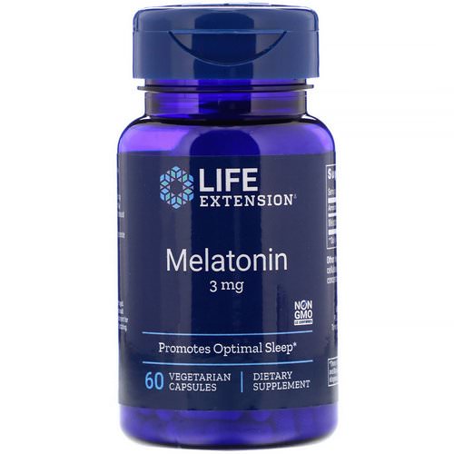 Life Extension, Melatonin, 3 mg, 60 Vegetarian Capsules Review