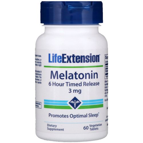 Life Extension, Melatonin, 6 Hour Timed Release, 3 mg, 60 Vegetarian Tablets Review