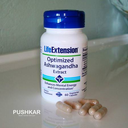 Life Extension, Optimized Ashwagandha Extract, 60 Vegetarian Capsules Review