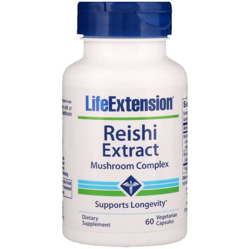 Life Extension, Reishi Extract Mushroom Complex, 60 Vegetarian Capsules Review