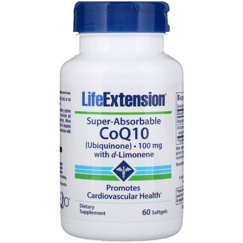 Life Extension, Super-Absorbable CoQ10, 100 mg, 60 Softgels Review